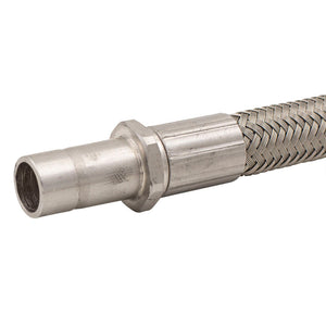 1/2" Tube Stub x 72" Long PTFE Stainless Steel Braided Hose