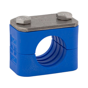 1/4" Tube Blue Clamp No Weld Plate 304 Stainless Steel Hardware