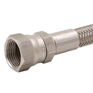 1/2" FJIC x 72" Long PTFE Stainless Steel Braided Hose