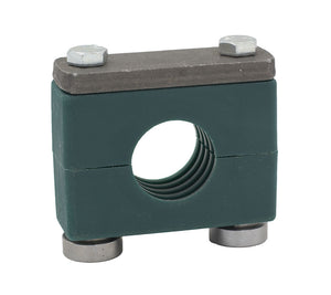 1/4" Pipe Heavy Series Rail Mount Clamp, Zinc Plated Hardware