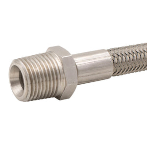 1/2" MNPT x 60" Long PTFE Stainless Steel Braided Hose