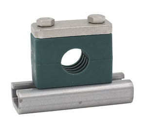 1/4" Pipe Heavy Series Rail Mount Clamp 316 Stainless Steel Hardware