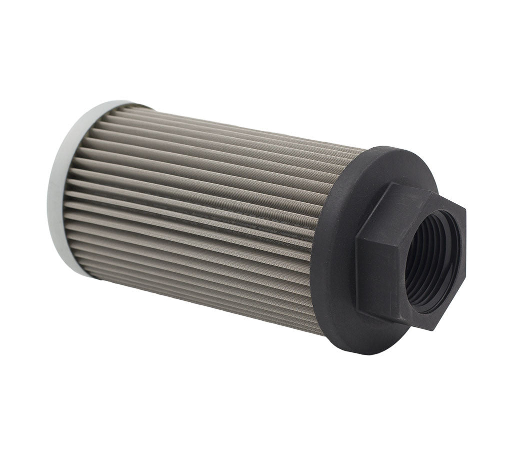 RON-VIK 1/4" Male NPT In-Line Strainer With Black Element – 1/2" Male Thread, Made In USA