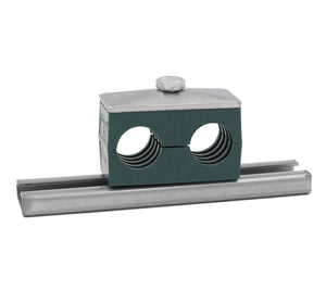 1/4" Tube Twin Series Rail Mount 316 Stainless Steel Hardware